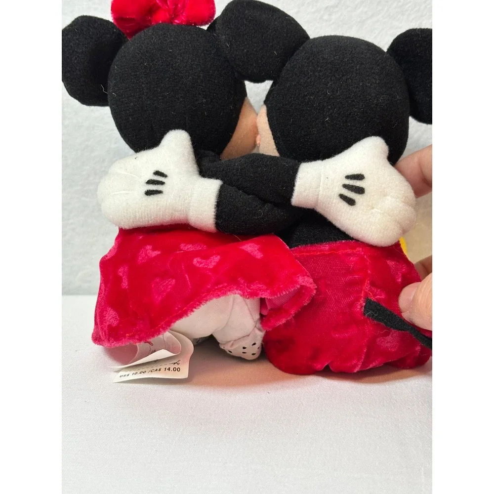 Disney Store Mickey Minnie Mouse Huggers Bean Bag Plush Valentine 8 Inch DN30901
